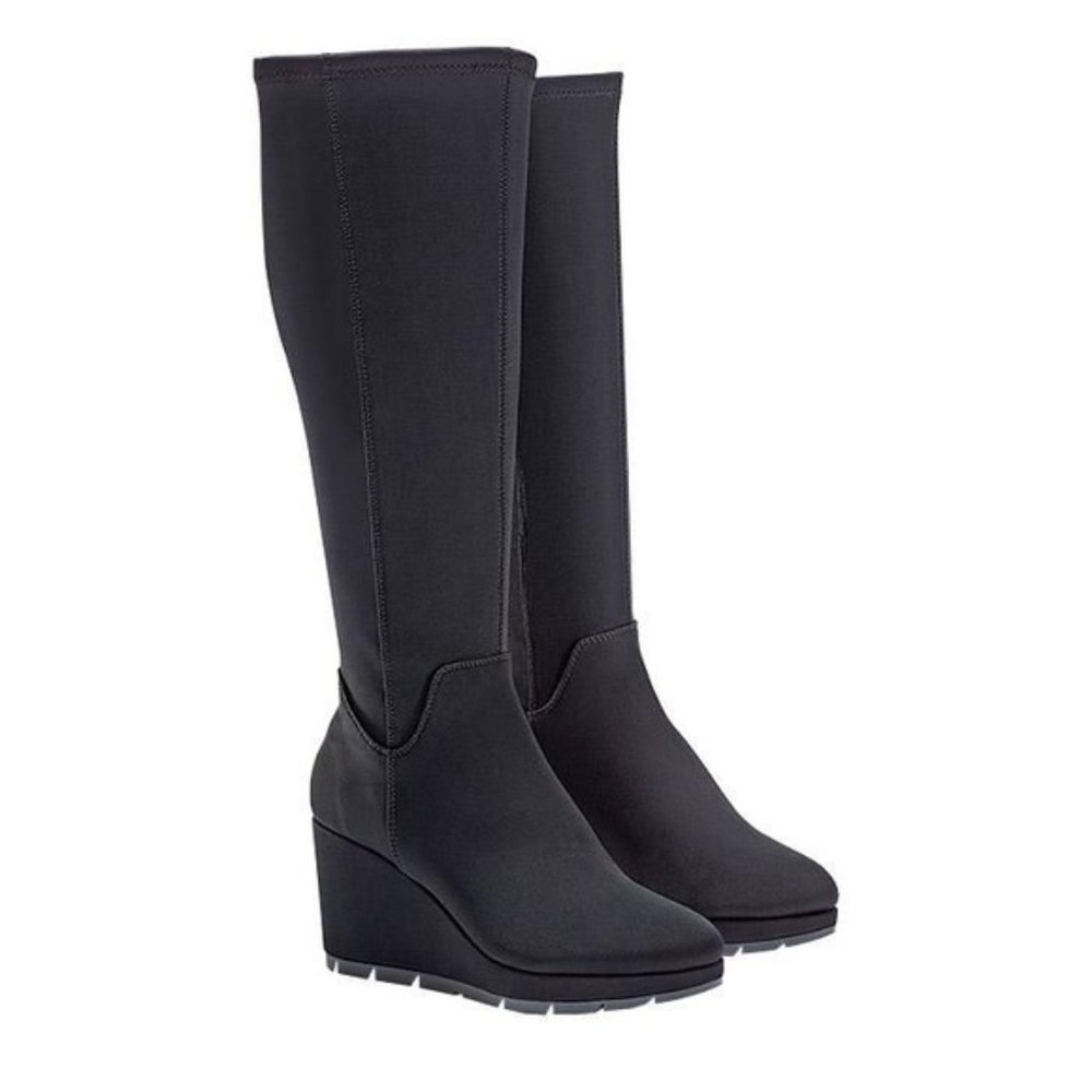 Size 8 AVON Isla Stretch Boots with Wedged Heel